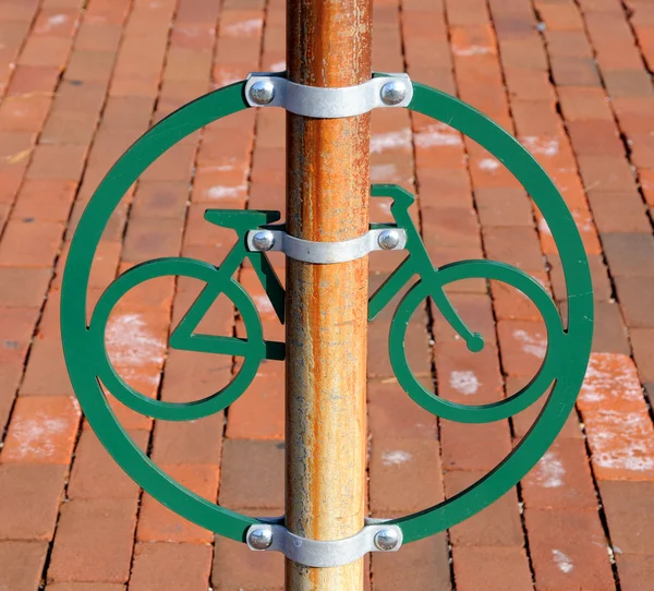 Arnavut kaldırımlı Philadelphia'da sokak bisiklet standı Telifsiz Stok Imajlar