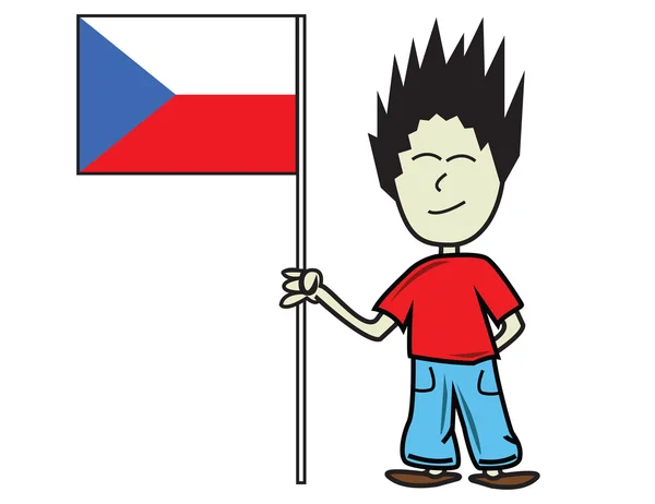 Tschechische Flagge — Stockvektor