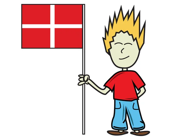 Danska flaggan — Stock vektor