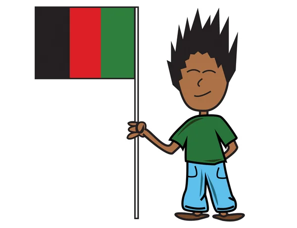 Bandiera afgana — Vettoriale Stock