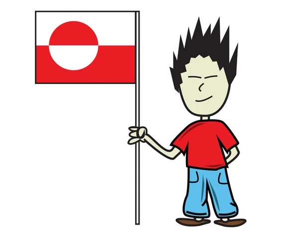 Bandiera della Groenlandia — Vettoriale Stock