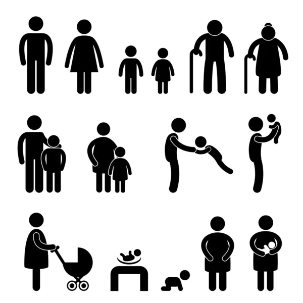 幸福的家庭图标 — 图库矢量图片