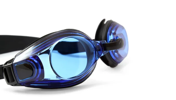 Óculos para nadar sobre fundo branco . — Fotografia de Stock