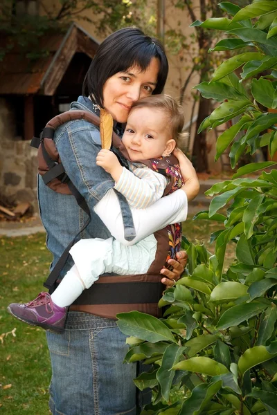 stock image Mother with baby in sling