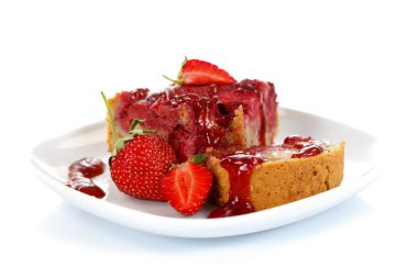 reçel ile Çilekli pasta