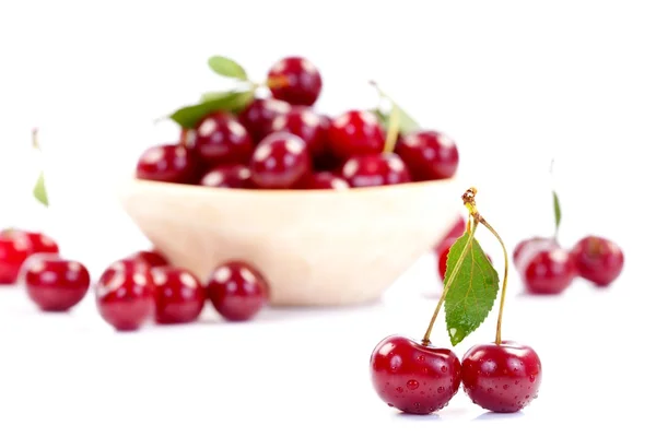 Wet cherries — Stock Photo, Image