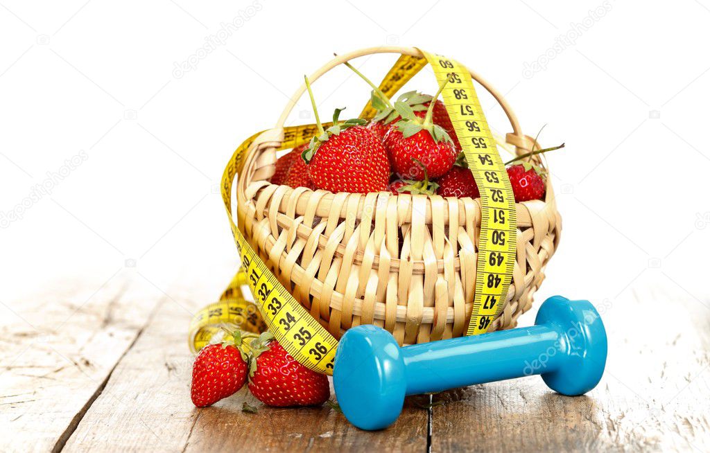 Fitness concept with fruits