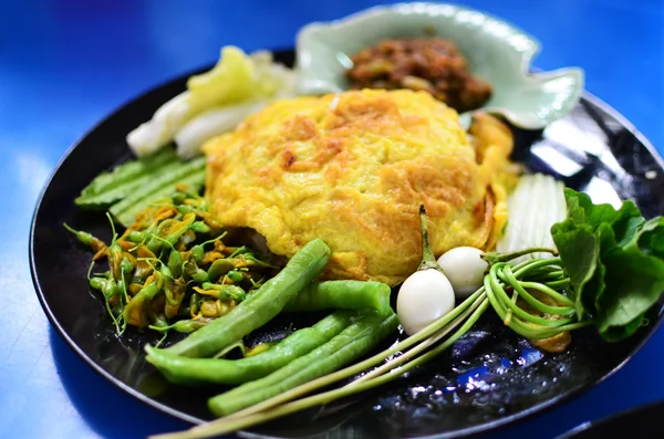 Tailandés picante delicioso conjunto de alimentos — Foto de Stock