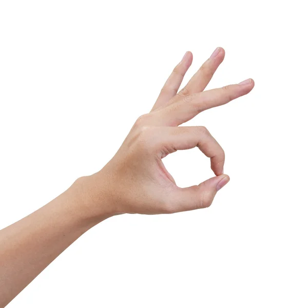 Hand with OK sign — Stock Photo, Image