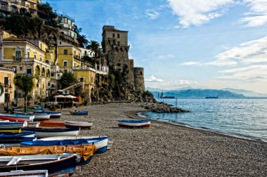 Cetara: italian fishing village clipart