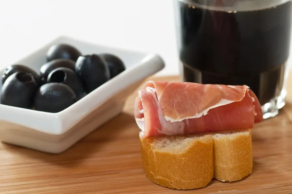 Ham of Spain Jamon Serrrano — Stock Photo, Image