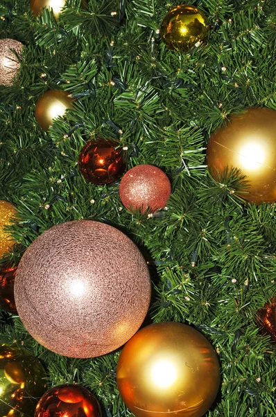 Christmas tree with balls — Stock Photo, Image