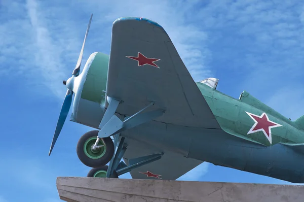 Aeromobili militari sovietici I-16 dalla seconda guerra mondiale . — Foto Stock
