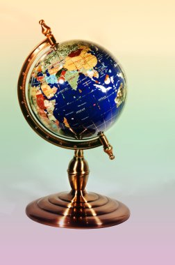 Color table desk globe. clipart