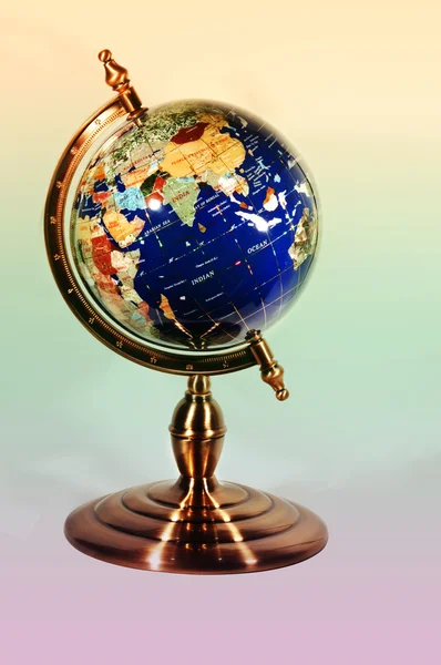 stock image Color table desk globe.