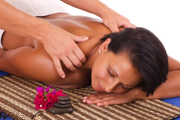 Avslappnande massage — Stockfoto