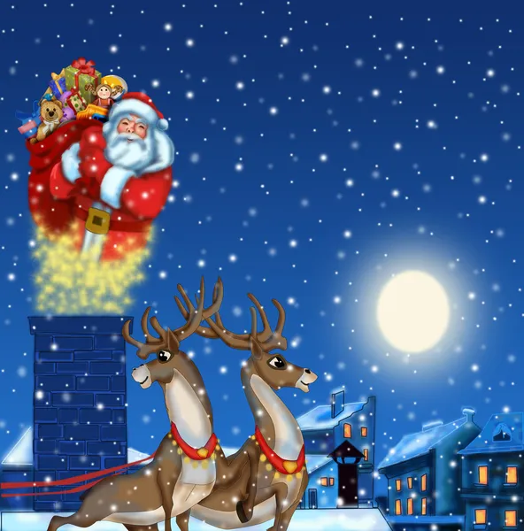 Illustration av jultomten — Stockfoto