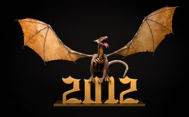 Dragon year 2012 clipart