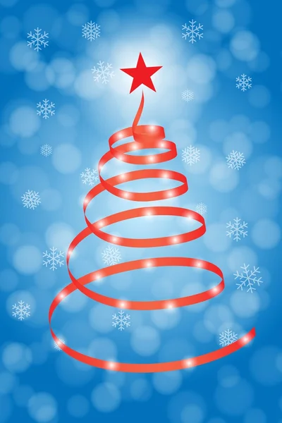 螺旋的圣诞树 — 图库矢量图片