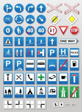 Traffic signs: Information clipart