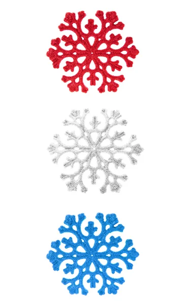 Tres copos de nieve —  Fotos de Stock