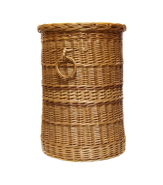 Wooden basket isolated — Stock Photo, Image