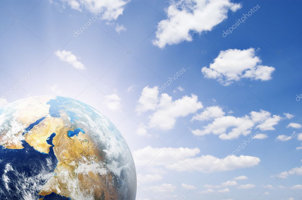 Blue sky and planet earth