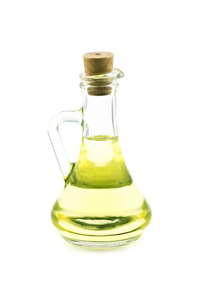 Botella de aceite aislado en blanco — Foto de Stock
