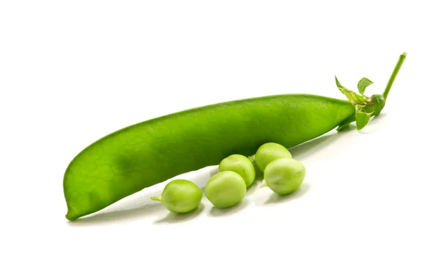 Yeşil bezelye beyazı izole edilmiş — Stok fotoğraf
