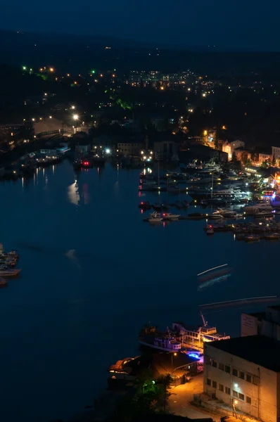 stock image City bay in night time