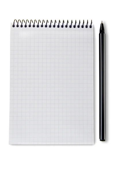 ペンと notepud — ストック写真