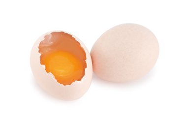 Beyaz arkaplanda yumurta izole