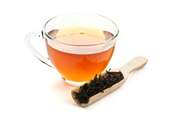 Herbaty szkło i miarka — Zdjęcie stockowe