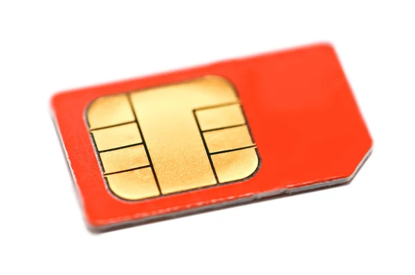 Karty sim czerwony — Zdjęcie stockowe
