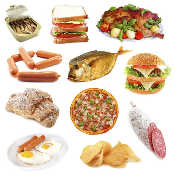 Unhealthly харчування — стокове фото