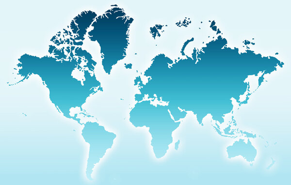 The blue world map illustration