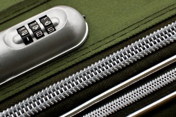Travel bag with zipper and coding lock — Zdjęcie stockowe
