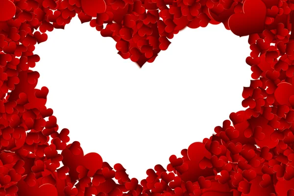 Valentine background from heart confetti — Stock Photo, Image