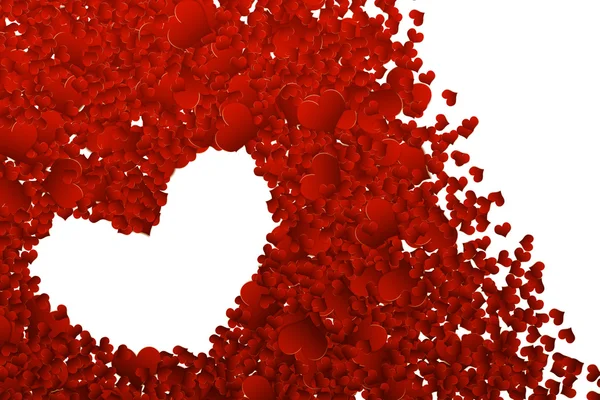 Valentine tle z serca confetti — Zdjęcie stockowe