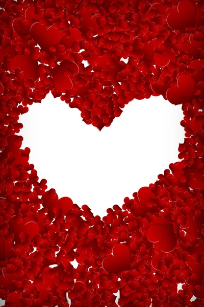 Valentine tle z serca confetti — Zdjęcie stockowe