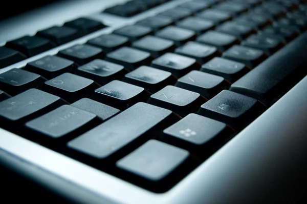 Business silver and black keyboard — Stock Photo, Image