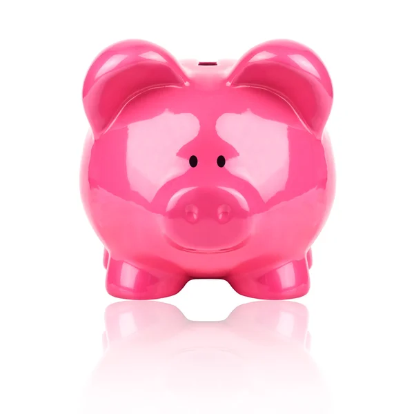 粉红色的猪钱框 — 图库照片