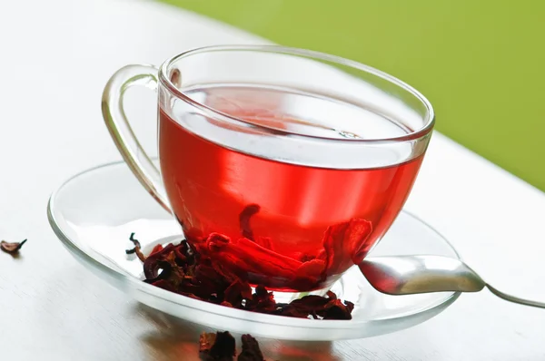 Red rose tea — Stock Photo, Image