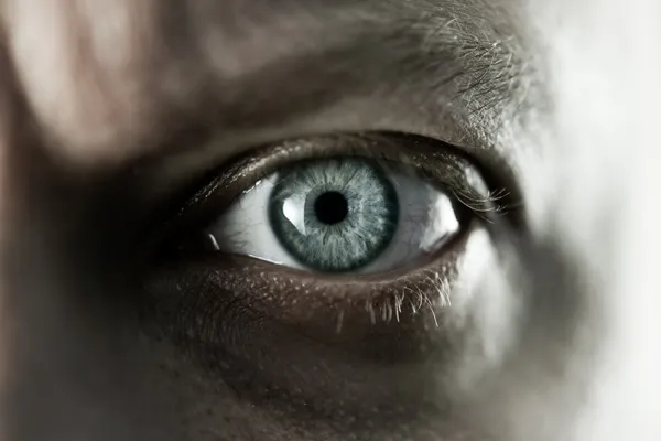 Das blaue Auge aus nächster Nähe — Stockfoto