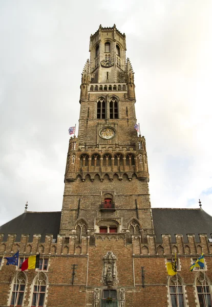 Belfort Tower Bruges Front View — Stock Photo, Image