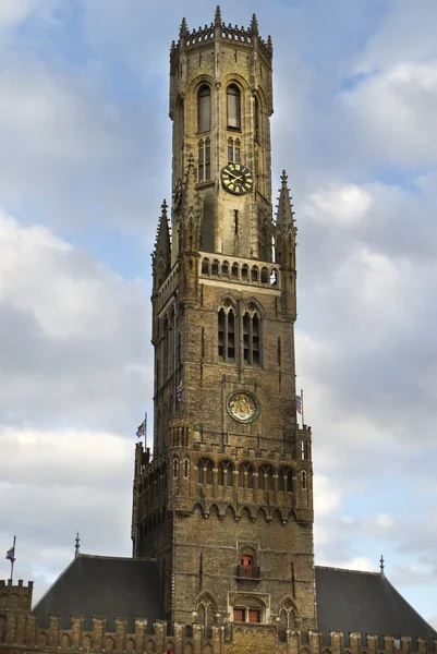 Torre de Belfort HDR. Bruges, Bélgica — Fotografia de Stock