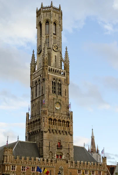 Бельфорская башня Брюгге Бельгия HDR — стоковое фото