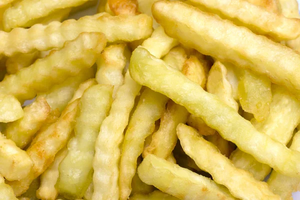 Crinkle Fries Macro View — Stock Photo, Image