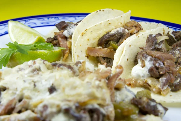 Alambre hovězí mexické jídlo — Stock fotografie