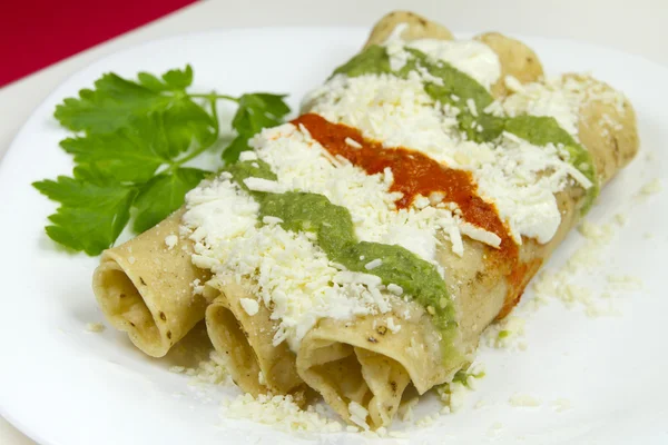 Plato mexicano Tacos Dorados — Foto de Stock